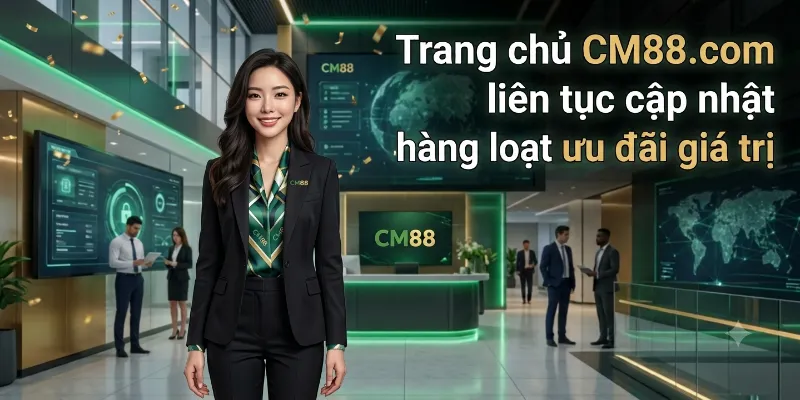 Trang chủ CM88.com liên tục cập nhật hàng loạt ưu đãi giá trị dành cho mọi thành viên.